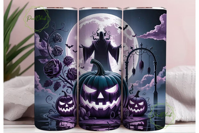 Spooky Halloween Pumpkin 20oz Tumbler Sublimation PixelChick 