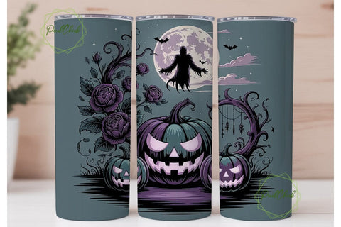 Spooky Halloween Pumpkin 20oz Tumbler Sublimation PixelChick 