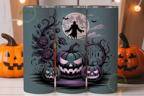 Spooky Halloween Pumpkin 20oz Tumbler Sublimation PixelChick 