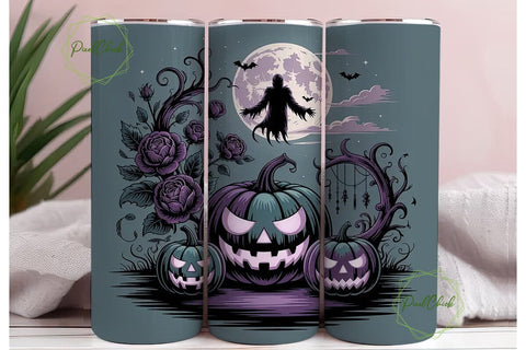 Spooky Halloween Pumpkin 20oz Tumbler Sublimation PixelChick 
