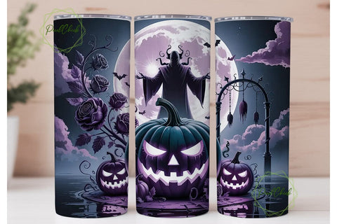 Spooky Halloween Pumpkin 20oz Tumbler Sublimation PixelChick 