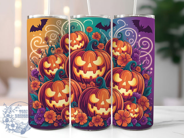 Spooky Halloween Pumpkin Fall Tumbler, Spooky Fall Mug, Autumn Pumpkin Wrap, 20Oz Sublimation Design, Pumpkin Coffee Cup, Seasonal Drinkware, Fall Harvest Tumbler Sublimation ToriDesigns 