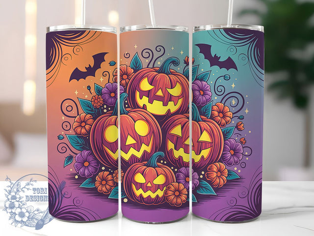 Spooky Halloween Pumpkin Fall Tumbler, Spooky Fall Mug, Autumn Pumpkin Wrap, 20Oz Sublimation Design, Pumpkin Coffee Cup, Seasonal Drinkware, Fall Harvest Tumbler Sublimation ToriDesigns 