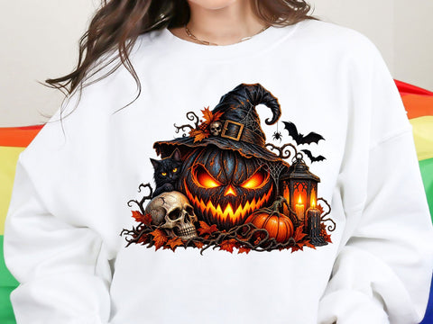 Spooky Halloween Pumpkin PNG SVG artprintfile 