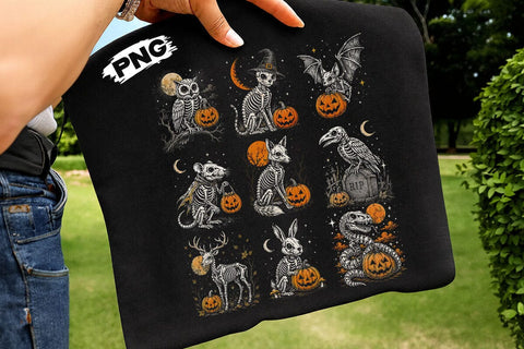 Spooky Halloween Skeleton Animals PNG SVG DesignDestine 