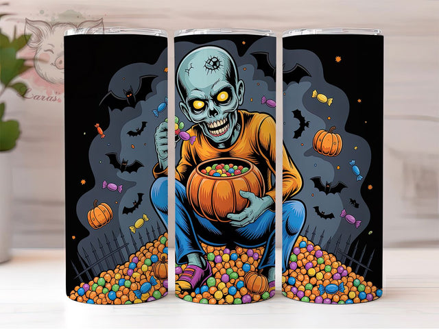 Spooky Halloween Skeleton Tumbler, Spooky Tumbler Wrap, 20oz Sublimation Design, Skeleton Cup Design, Gothic Halloween Tumbler, Creepy Skeleton Gift, Spooky Season Tumbler Sublimation Lara' s Designs 