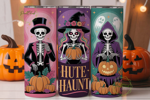 Spooky Halloween Trio 20oz Tumbler Wrap Sublimation PixelChick 