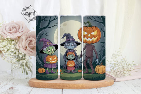 Spooky Halloween Trio 20oz Tumbler Wrap Sublimation sassyprint 