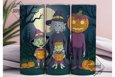 Spooky Halloween Trio 20oz Tumbler Wrap Sublimation sassyprint 