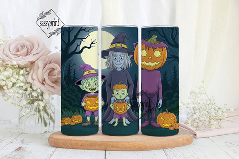 Spooky Halloween Trio 20oz Tumbler Wrap Sublimation sassyprint 