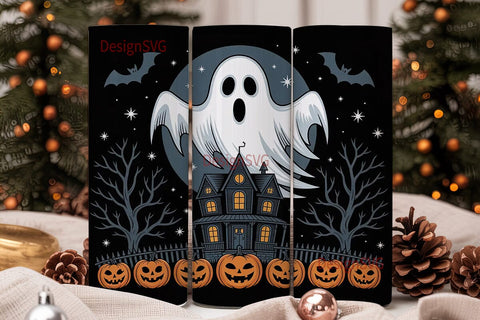 Spooky Halloween Tumbler Wrap Sublimation DesignSVG 