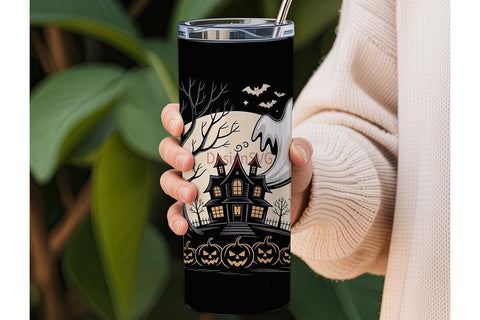 Spooky Halloween Tumbler Wrap Sublimation DesignSVG 