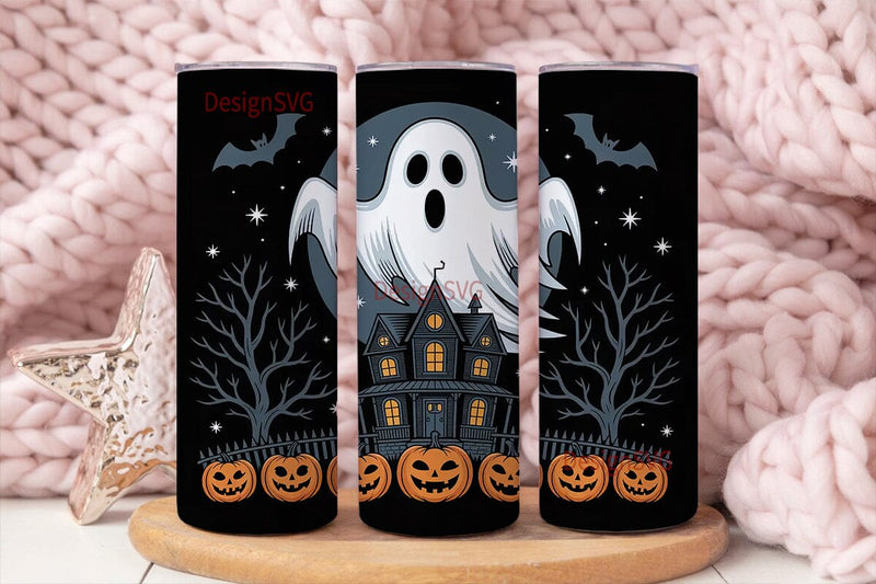 Spooky Halloween Tumbler Wrap Sublimation DesignSVG 