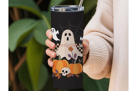 Spooky Halloween Tumbler Wrap Sublimation DesignSVG 