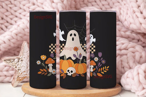 Spooky Halloween Tumbler Wrap Sublimation DesignSVG 