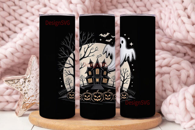 Spooky Halloween Tumbler Wrap Sublimation DesignSVG 