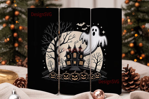 Spooky Halloween Tumbler Wrap Sublimation DesignSVG 