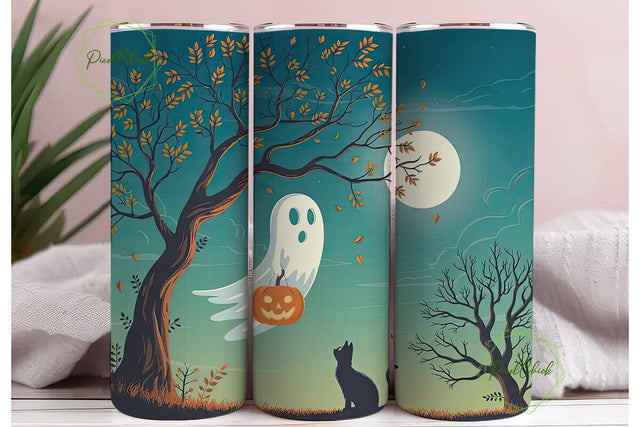 Spooky Halloween Tumbler Wrap Sublimation PixelChick 