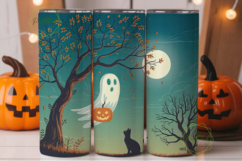 Spooky Halloween Tumbler Wrap Sublimation PixelChick 