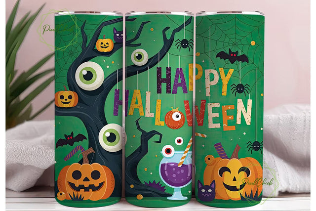 Spooky Halloween Tumbler Wrap Sublimation PixelChick 