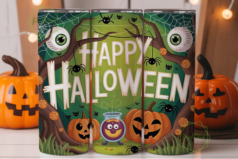Spooky Halloween Tumbler Wrap Sublimation PixelChick 