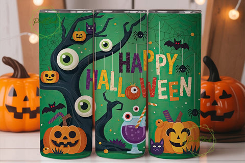 Spooky Halloween Tumbler Wrap Sublimation PixelChick 