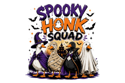 Spooky Honk Squad Goose PNG T-shirt Sublimation SVGArt 