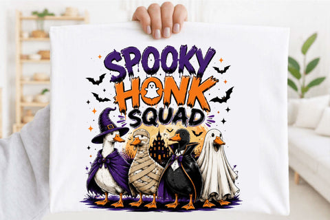 Spooky Honk Squad Goose PNG T-shirt Sublimation SVGArt 
