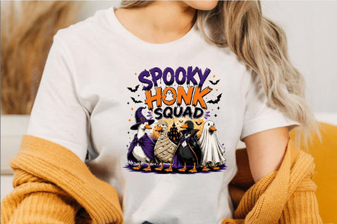 Spooky Honk Squad Goose PNG T-shirt Sublimation SVGArt 