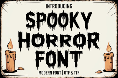 Spooky Horror Font - A Halloween Display Font for Crafts Font TonisArtStudio 