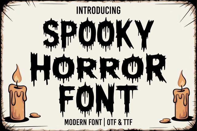Spooky Horror Font - A Halloween Display Font for Crafts Font TonisArtStudio 