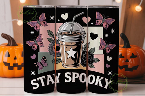 Spooky Iced Coffee 20oz Tumbler Design Sublimation PixelChick 