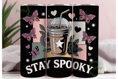 Spooky Iced Coffee 20oz Tumbler Design Sublimation PixelChick 