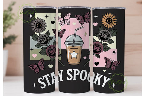 Spooky Iced Coffee 20oz Tumbler Design Sublimation PixelChick 