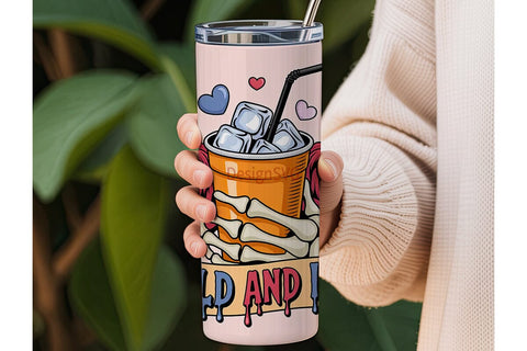 Spooky Iced Drink 20oz Tumbler Wrap Sublimation DesignSVG 