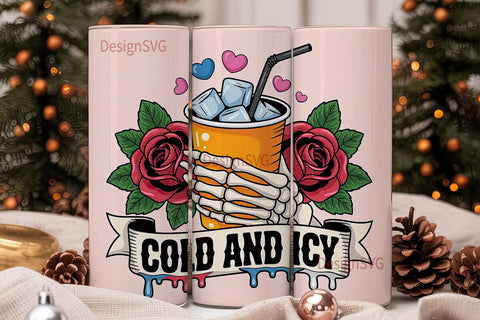 Spooky Iced Drink 20oz Tumbler Wrap Sublimation DesignSVG 