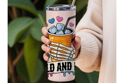 Spooky Iced Drink 20oz Tumbler Wrap Sublimation DesignSVG 