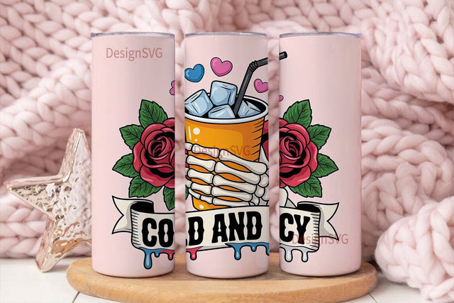 Spooky Iced Drink 20oz Tumbler Wrap Sublimation DesignSVG 