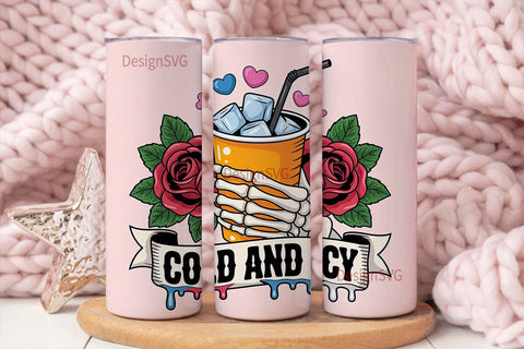 Spooky Iced Drink 20oz Tumbler Wrap Sublimation DesignSVG 