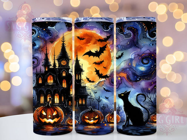 Spooky Ink Halloween Tumbler Wrap, Spooky Ink Sublimation Design, 20oz Skinny Tumbler Wrap, Abstract Halloween Drinkware, Haunted Ink Tumbler Wrap, Dark Fall Sublimation Design, Artistic Halloween Wrap Sublimation SvggirlplusArt 