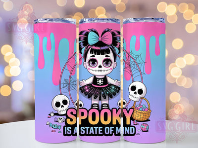 Spooky Is A State Of Mind Tumbler, Halloween Quote, Spooky Is A State Of Mind, 20Oz Tumbler Wrap, Sublimation Drinkware, Funny Halloween, Quirky Fall Design Sublimation SvggirlplusArt 