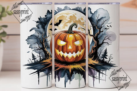 Spooky Jack-o'-Lantern Night Tumbler Sublimation sassyprint 