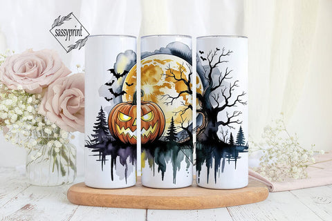 Spooky Jack-o'-Lantern Night Tumbler Sublimation sassyprint 