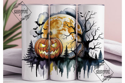 Spooky Jack-o'-Lantern Night Tumbler Sublimation sassyprint 
