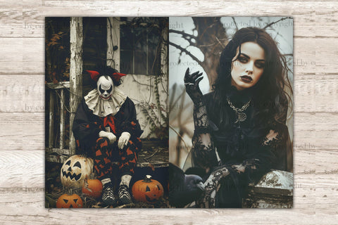 Spooky Junk Journal Page | Gothic Digital Paper SVG GlamArtZhanna 