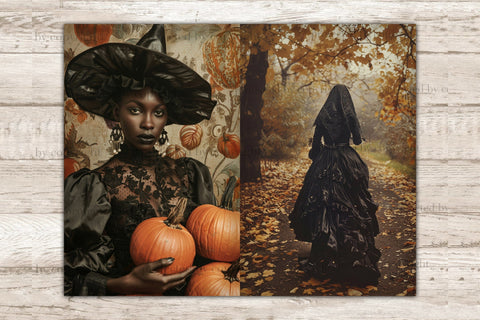 Spooky Junk Journal Paper | Trick Or Treat Collage Sheet SVG GlamArtZhanna 