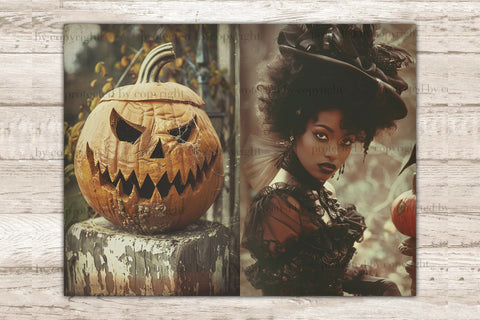 Spooky Junk Journal Paper | Trick Or Treat Collage Sheet SVG GlamArtZhanna 