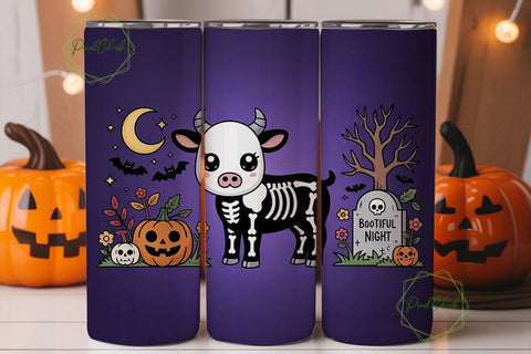 Spooky Kawaii Calf 20oz Tumbler Wrap Sublimation PixelChick 