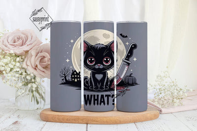 Spooky Kitten Halloween 20oz Tumbler Sublimation sassyprint 