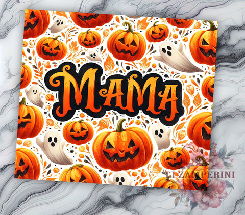 Spooky Mama 20oz Tumbler, Spooky Season Tumbler Png, Straight & Tapered Tumbler Wrap, Instant Digital Download Sublimation Li Zamperini 